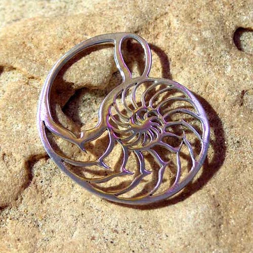 Nautilus Jewelry Pendant - Silver