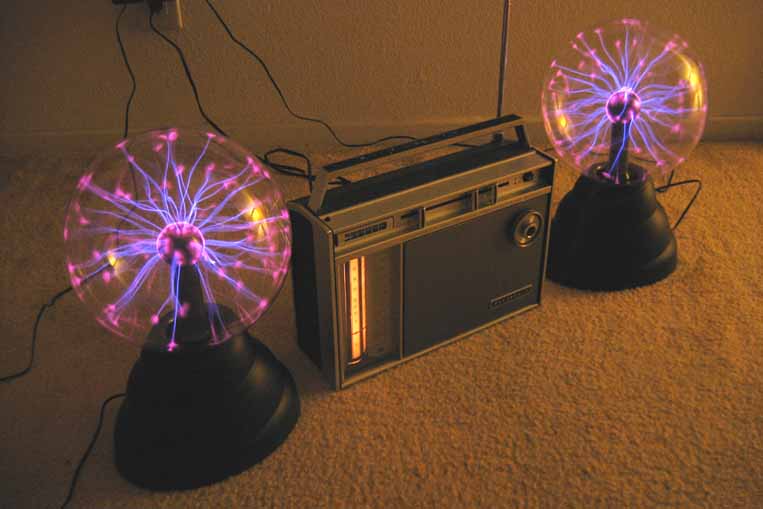 Two Plasma Lamps with 6-Band Radio
